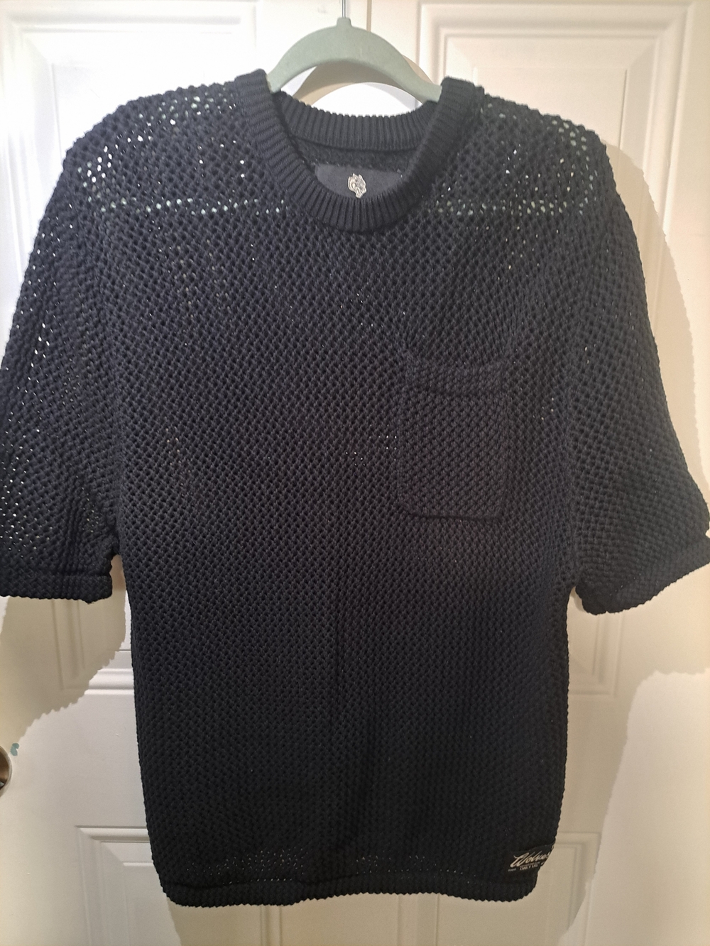 Men's Short Sleeve Knit Tee in Black